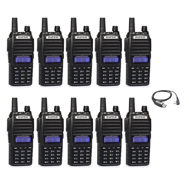 Walkie Talkie 10PCS Baofeng 8W UV-82 Plus VHF/UHF Dual Band Portable CB Ham Station Amateur Scanner Radio Intercome
Walkie Talkie 10PCS Baofeng 8W UV-82 Plus VHF/UHF Dual Band Portable CB Ham Station Amateur Scanner Radio Intercome