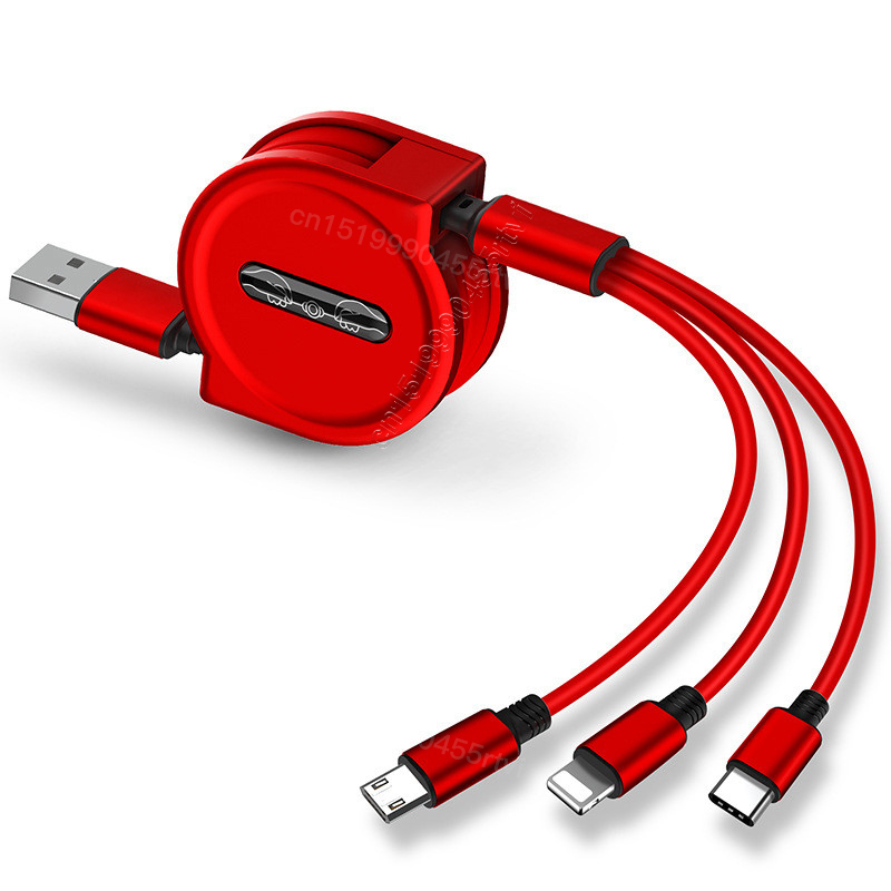 120cm 3 In 1 USB Charge Cable for Lightning Micro USB Type C Retractable Portable Charging, Yellow
120cm 3 In 1 USB Charge Cable for Lightning Micro USB Type C Retractable Portable Charging, Yellow