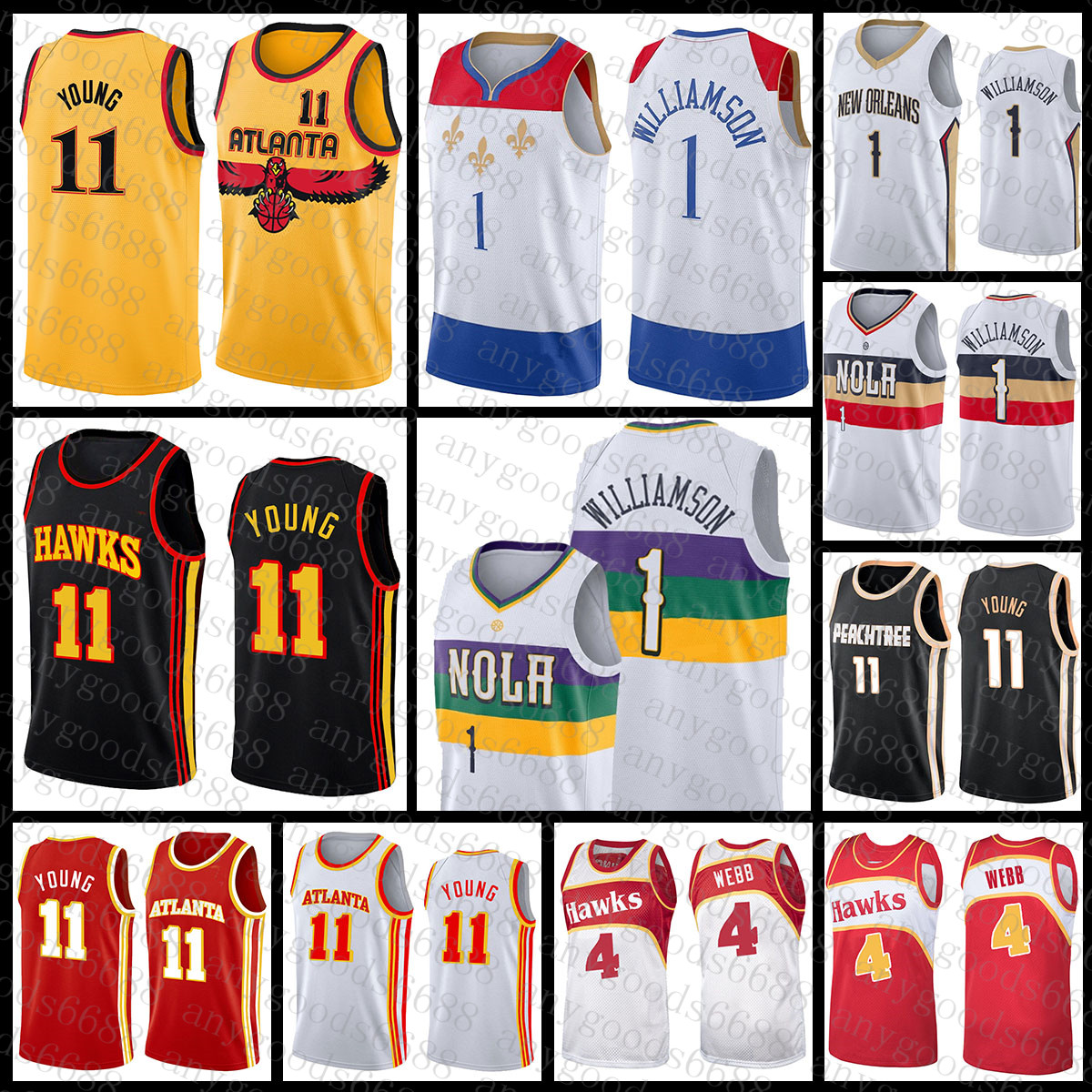 2021 New NewOrleansPelicansAtlantaHawksNew Zion 1 Williamson Basketball Jersey Trae 11 Young Spud 4 Webb Lavender, Black;red
2021 New NewOrleansPelicansAtlantaHawksNew Zion 1 Williamson Basketball Jersey Trae 11 Young Spud 4 Webb Lavender, Black;red