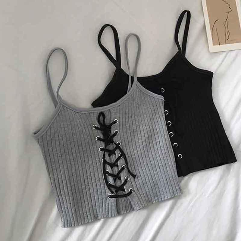 Women's Tanks & Camis Women Drawstring Sexy Crop Tops Spaghetti Straps Knitting Camisole Female Solid Top Feminino For Summer, White
Women's Tanks & Camis Women Drawstring Sexy Crop Tops Spaghetti Straps Knitting Camisole Female Solid Top Feminino For Summer, White