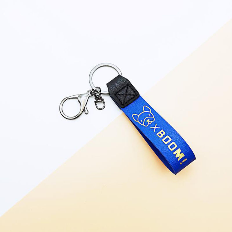 Cartoon Fighting Dog Keychain for Women Man Pendant Car Leather Key Ring Christmas Gift