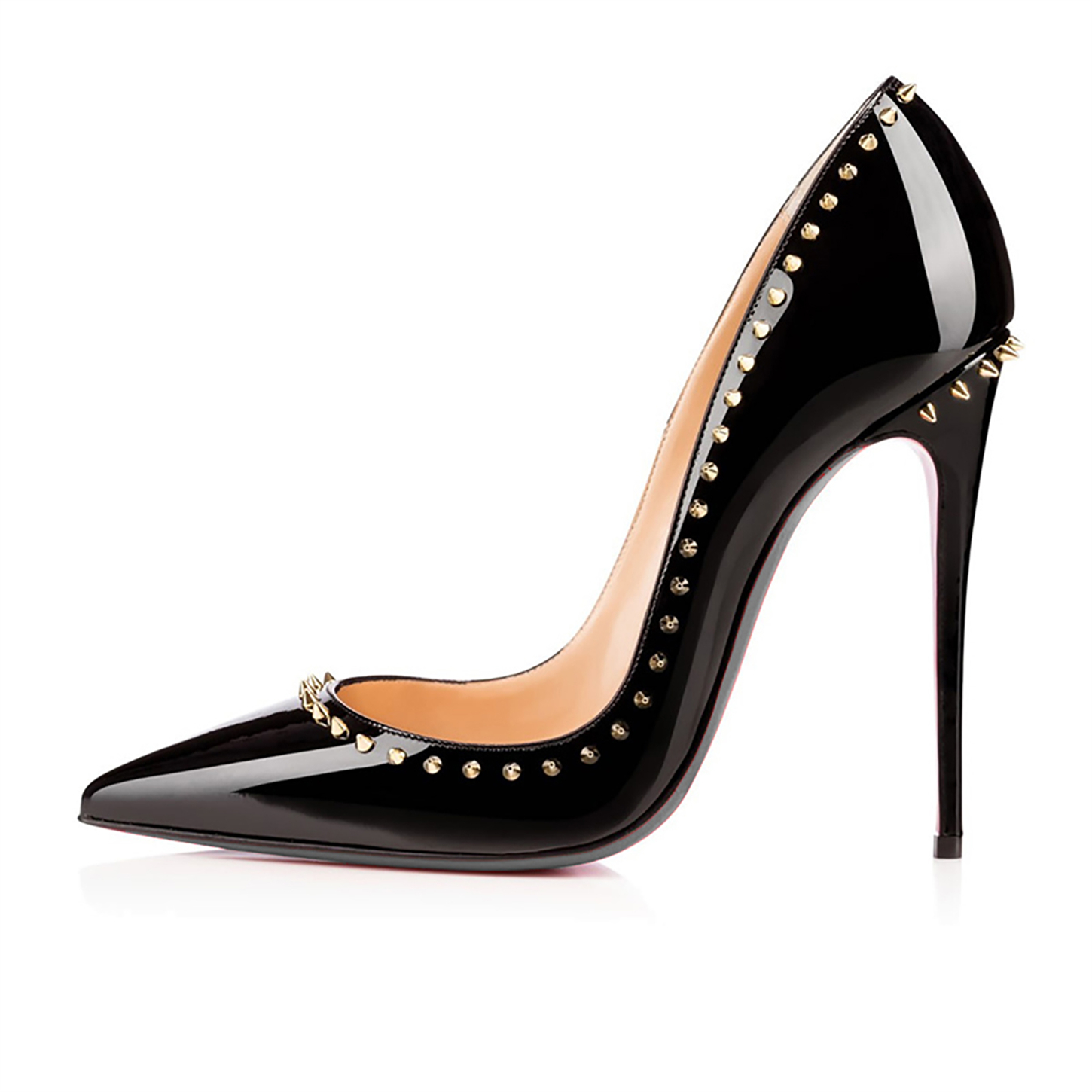 Womens Designer Shoes Red Bottom Heels Pointed Toe High Heels Rivets Luxurys Dress Shiny Leather Pumps 8cm cm 12cm Heel Designertrade, Black
Womens Designer Shoes Red Bottom Heels Pointed Toe High Heels Rivets Luxurys Dress Shiny Leather Pumps 8cm cm 12cm Heel Designertrade, Black