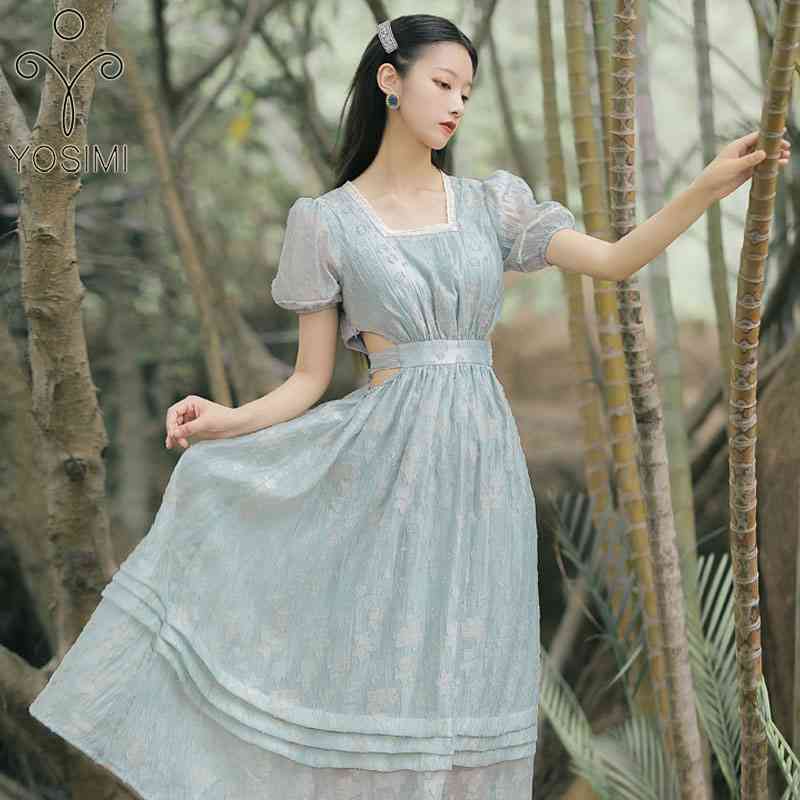 YOSIMI Blue Long Women Dress Vintage Summer Square Collar Fit and Flare Mid-calf Short Sleeve for Evening Party 210604, Sky blue
YOSIMI Blue Long Women Dress Vintage Summer Square Collar Fit and Flare Mid-calf Short Sleeve for Evening Party 210604, Sky blue