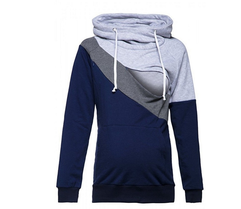 HGTE Casual Hoodies Sweatsgurts Women Maternity Nursing Pullover Breastfeeding For Pregnant Women Mother Breast Feeding Tops 201102