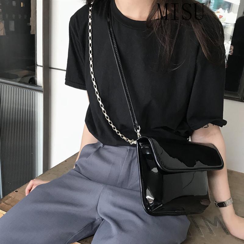 Patent Leather Women's Messenger Bag Brand Design Chain Sling Bag Black Female Crossbody Bags Mobile Wallet Bolsa Feminina
Patent Leather Women's Messenger Bag Brand Design Chain Sling Bag Black Female Crossbody Bags Mobile Wallet Bolsa Feminina