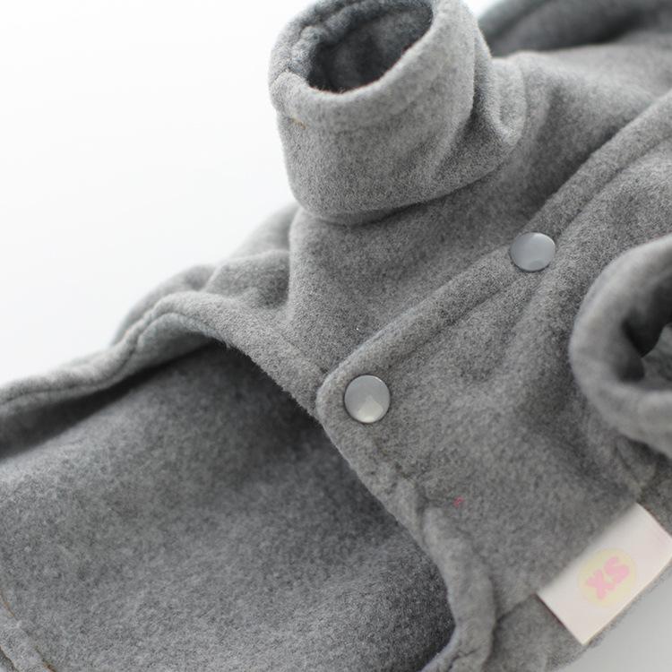 Dog Apparel Warm Winter Jacket Double-sided Woolen Coat Cat Clothes Bichon Detachable Neck Faux Fur XS S M L XL