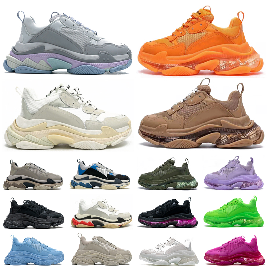 17FW Pairs Triple S Clear Sole Men Women Casual Shoes Fashion Crystal Bottom All White Black Green Pink Yellow Rainbow Sports Outdoor Old Dad Shoe, 21
17FW Pairs Triple S Clear Sole Men Women Casual Shoes Fashion Crystal Bottom All White Black Green Pink Yellow Rainbow Sports Outdoor Old Dad Shoe, 21