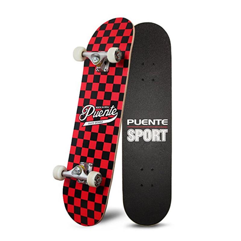 PUENTE Pet - 602 Four-wheel Double Kick Deck Skateboard for Entertainment with T-shape Gadget, Black
PUENTE Pet - 602 Four-wheel Double Kick Deck Skateboard for Entertainment with T-shape Gadget, Black