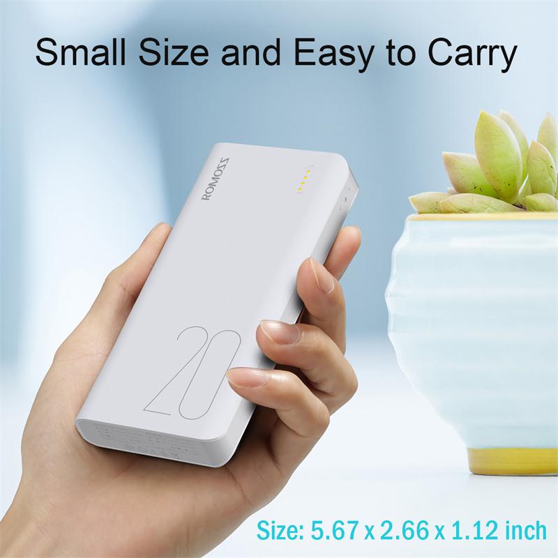 ROMOSS Sense6s Power Bank 20000mAh USB Type Portable Charger 20000mAh Powerbank External Battery Charge For iP Xiaomi Huawei862802