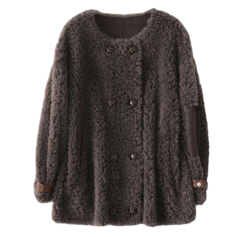Women's Fur & Faux Winter All-wool Coat Female Composite One Sheep Shearing Coats Particle Mid-length Grey Jacket High-quality Beautiful, Black
Women's Fur & Faux Winter All-wool Coat Female Composite One Sheep Shearing Coats Particle Mid-length Grey Jacket High-quality Beautiful, Black
