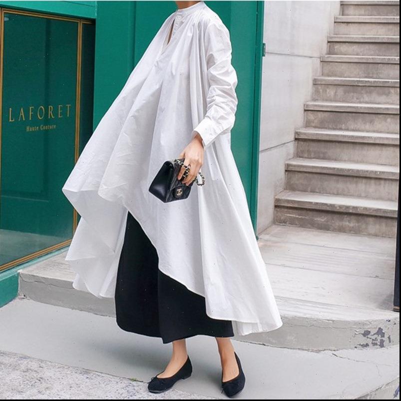 LANMREM Solid Color Stand Collar Long Sleeve Irregular Loose Plus Woman Shirt Casual Personality Fashion 2021 autumn New TV147, White
LANMREM Solid Color Stand Collar Long Sleeve Irregular Loose Plus Woman Shirt Casual Personality Fashion 2021 autumn New TV147, White