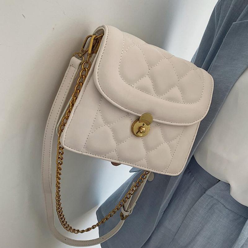 Elegant Female temperament Square bag 2021 Quality PU leather Women's Designer Handbag Lattice Lock Chain Shoulder Messenger Bag, Black
Elegant Female temperament Square bag 2021 Quality PU leather Women's Designer Handbag Lattice Lock Chain Shoulder Messenger Bag, Black