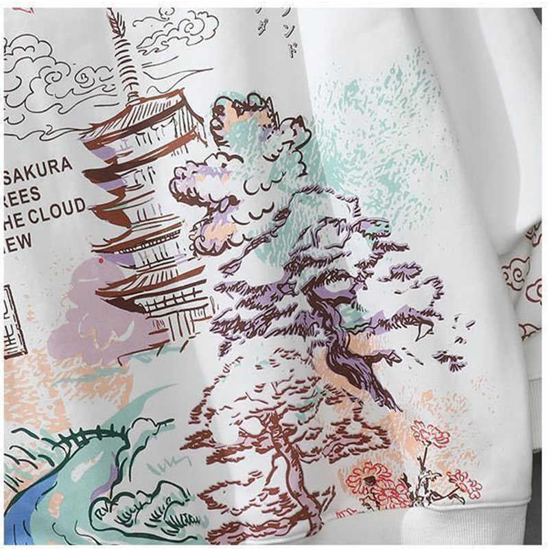 men hoodie plus velvet trend Harajuku style autumn and winter clothes loose hip-hop japanese streetwear couple Ulzzang hooded 210730