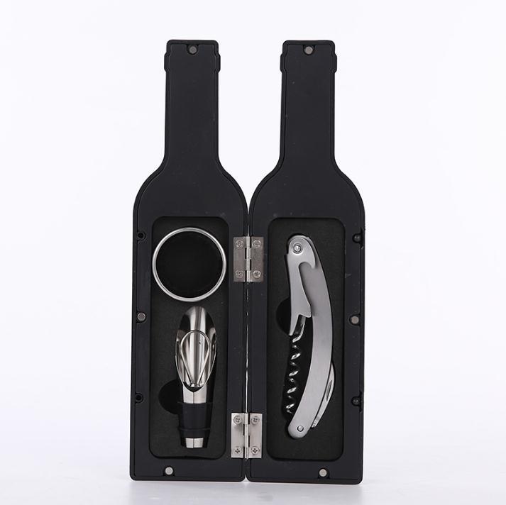3pcs & 5pcs/set Wine Bottle Opener Stopper Pourer Accessories Corkscrew Kit Foil Cutter Holder Wine Opener Wine Tools Wholesale
