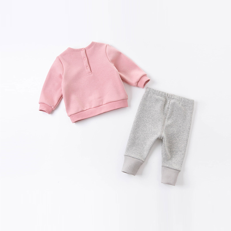 DBW14741 dave bella winter baby unisex fashion cartoon letter clothing sets kids casual sets children 2pcs suit Y1117
