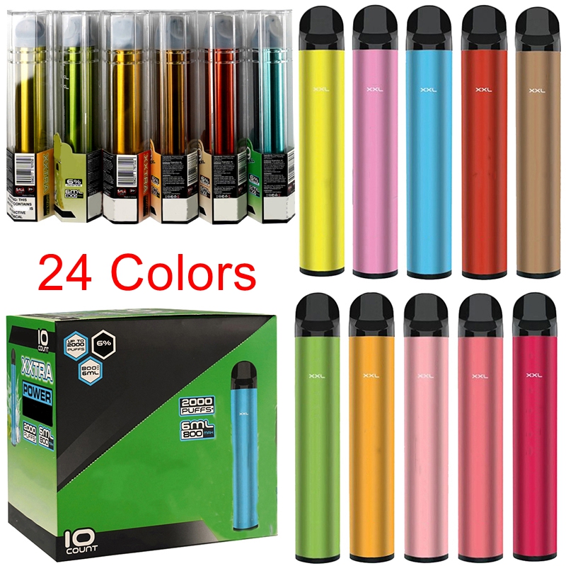 2000Puffs Bang XXL XXTRA Disposable Vape Pen E Cigarettes Prefilled 6ml Device Pods Power Juice 800mAh Battery Starter Kits 24 Colors от DHgate WW