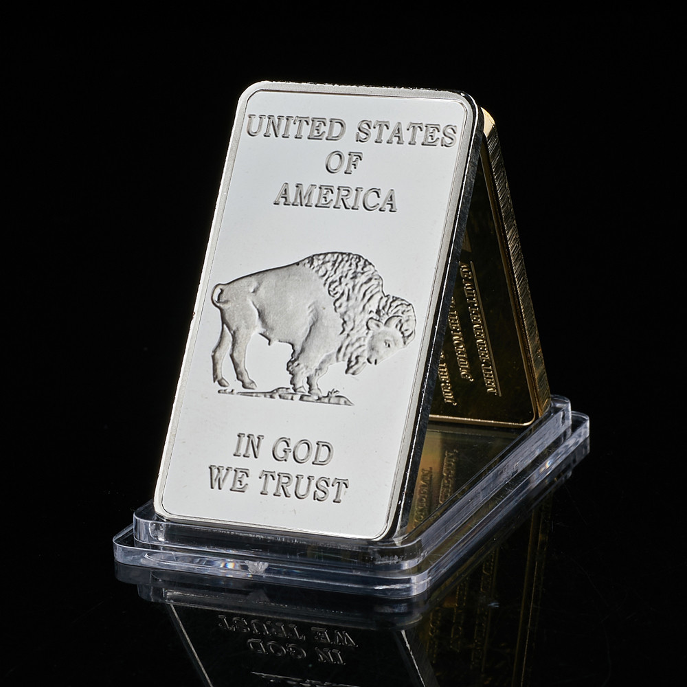 USA Fine Silver Bullion Bar Union Buffalo 1OZ One Troy Ounce Liberty Commemorative Coin Collectible Silver Bar Gift
USA Fine Silver Bullion Bar Union Buffalo 1OZ One Troy Ounce Liberty Commemorative Coin Collectible Silver Bar Gift