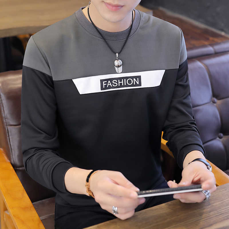 Sweaters male spring and autumn men's long sleeves round collar bottom shirt Korean version slim T students on clothin 210629, Gray
Sweaters male spring and autumn men's long sleeves round collar bottom shirt Korean version slim T students on clothin 210629, Gray