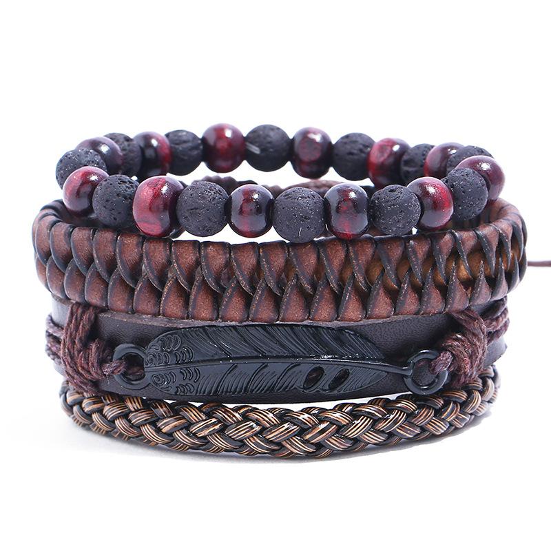 Bangle Jessingshow 4Pcs/Set Vintage Feather Pendant Adjustable Rope Chain Bracelet Punk Braided Wrap Wristbands For Men Fashion Jewelry
Bangle Jessingshow 4Pcs/Set Vintage Feather Pendant Adjustable Rope Chain Bracelet Punk Braided Wrap Wristbands For Men Fashion Jewelry