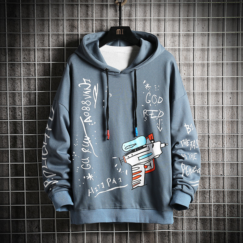 Oversized Printed Men's Hoodies Graphic Hooded Sweatshirt Hip Hop Harajuku Streetwear Green Hoodie Men Sweatshirts 201126