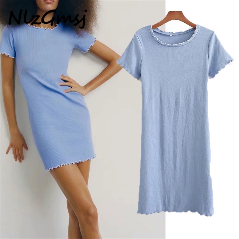 Dres Summer Contrast Trims O Neck Short Sleeve es Ladies Slim Casual Woman 04 210628, As picture
Dres Summer Contrast Trims O Neck Short Sleeve es Ladies Slim Casual Woman 04 210628, As picture