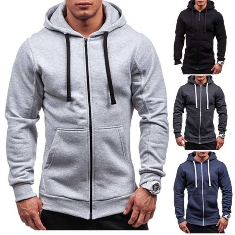 2020 brand new fashion heren hooded rits sweatshirt lange mouwen jumper uitloper jas casual solid hoodies, Black
2020 brand new fashion heren hooded rits sweatshirt lange mouwen jumper uitloper jas casual solid hoodies, Black