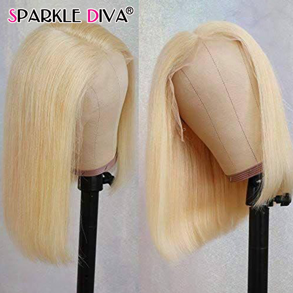Blonde Short Bob Wigs Human Hair Bob Wigs 16 Inch Remy Short Bob with Baby Hair Brazilian Straight Wigs for Women, As the picture shows
Blonde Short Bob Wigs Human Hair Bob Wigs 16 Inch Remy Short Bob with Baby Hair Brazilian Straight Wigs for Women, As the picture shows
