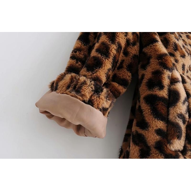 Women Winter Autumn Vintage Leopard Jacket Female Warm Animal Print Tops Long Sleeve Cotton Coat Clothes modis manteau femme T200111