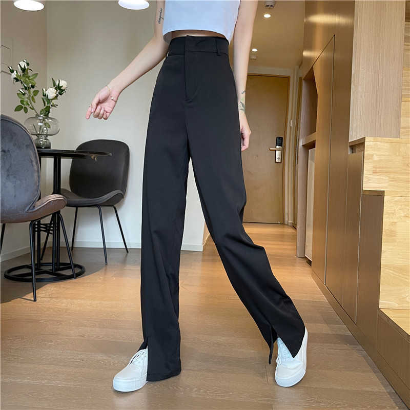 Real Shot Wide-Leg Pants Women's Summer Thin 2021 New Small Y0811