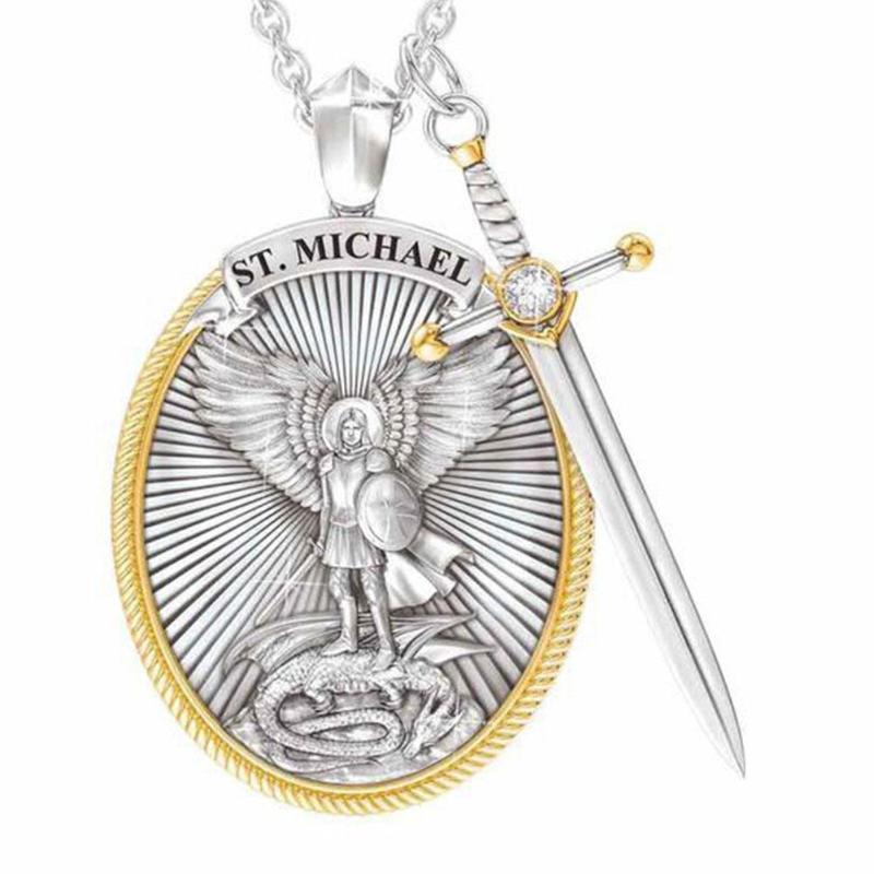 Pendant Necklaces 1pc Shield Long Chain Drive Away Bad Luck Round And Sword Necklace Jewelry
Pendant Necklaces 1pc Shield Long Chain Drive Away Bad Luck Round And Sword Necklace Jewelry