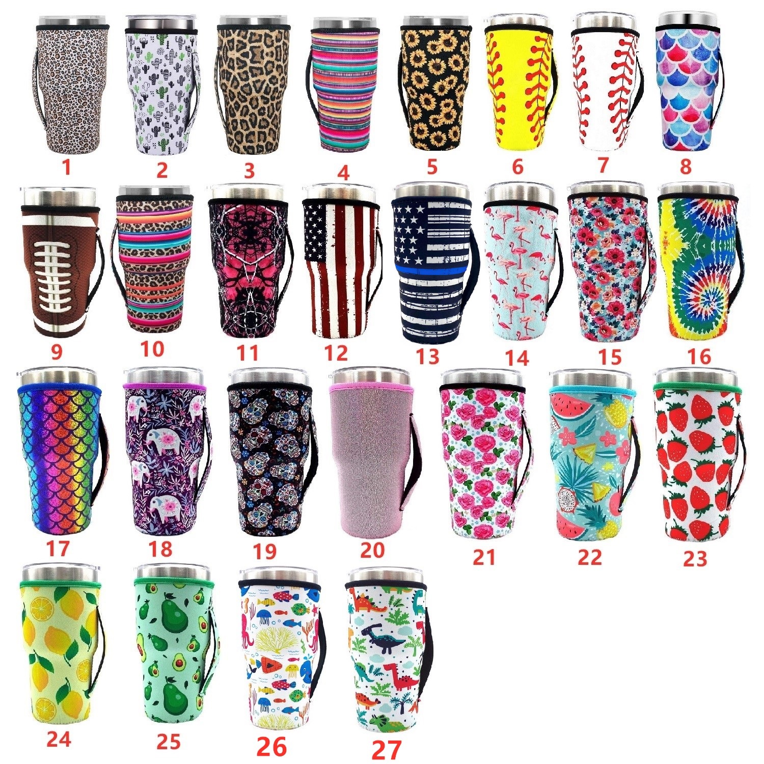 Reusable Insulator Iced Coffee Cup Sleeves Neoprene Cover Drinks Sleeve Holder with Handle for 30oz Tumbler Cup, Cold and Hot Beverages
Reusable Insulator Iced Coffee Cup Sleeves Neoprene Cover Drinks Sleeve Holder with Handle for 30oz Tumbler Cup, Cold and Hot Beverages