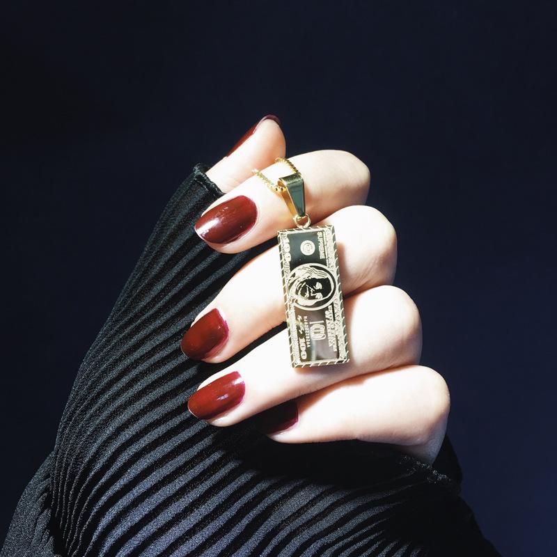 Chains Vintage Gold US Dollar Pendant Charms Necklace Bill Hip Hop Stainless Steel Jewelry Trendy Gifts, Silver
Chains Vintage Gold US Dollar Pendant Charms Necklace Bill Hip Hop Stainless Steel Jewelry Trendy Gifts, Silver