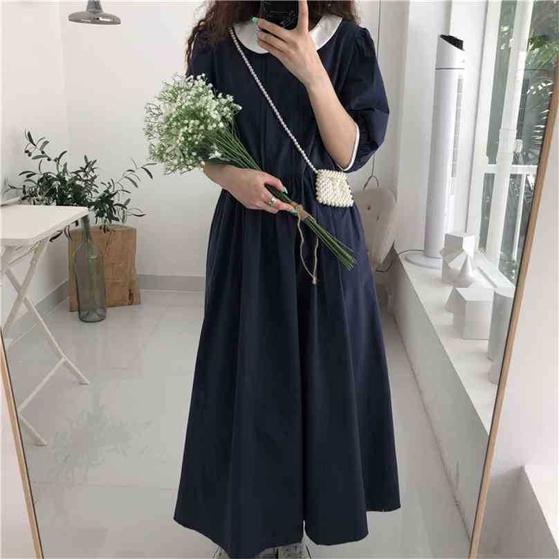 Sweet Chic Students Solid Patchwork Vintage Short Sleeves Summer Fashion Femme All Match Long Dresses Vestidos 210525, Blue
Sweet Chic Students Solid Patchwork Vintage Short Sleeves Summer Fashion Femme All Match Long Dresses Vestidos 210525, Blue