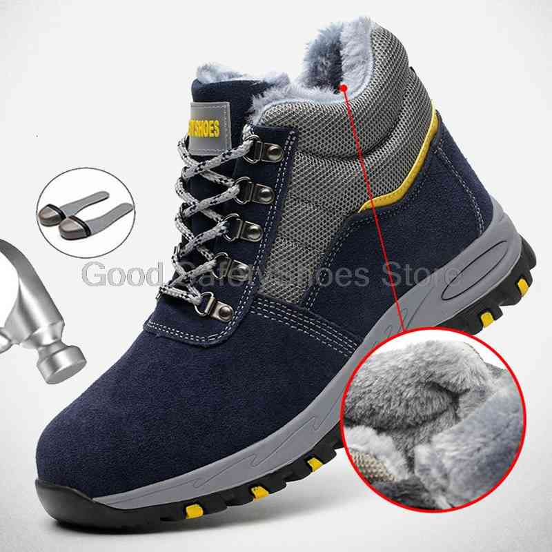 Dress Shoes High Quality Winter Boots Men Steel Toe Cap Safety Work Puncture-Proof Plush Warm BUJ5, Black
Dress Shoes High Quality Winter Boots Men Steel Toe Cap Safety Work Puncture-Proof Plush Warm BUJ5, Black