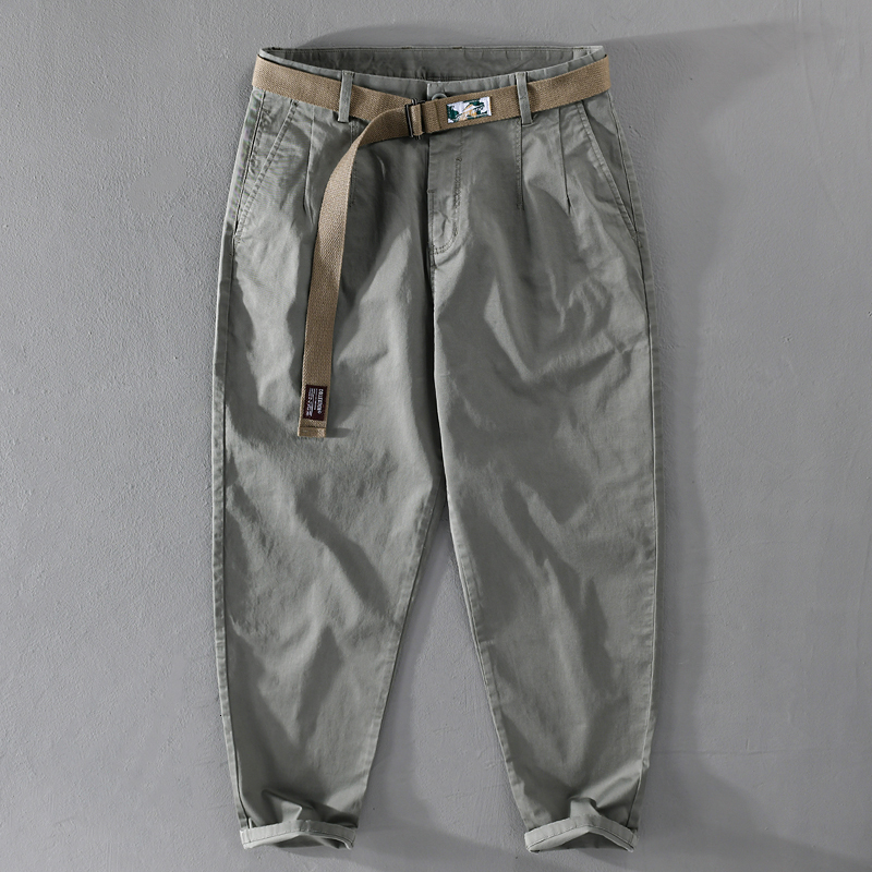 2021 Tornozzle-length Stretch with Waist Belt Cotton Pants Casual Make Comfortable Trousers Solid in the Men's Fashions Spodnie Grzk, Green (with belt)
2021 Tornozzle-length Stretch with Waist Belt Cotton Pants Casual Make Comfortable Trousers Solid in the Men's Fashions Spodnie Grzk, Green (with belt)