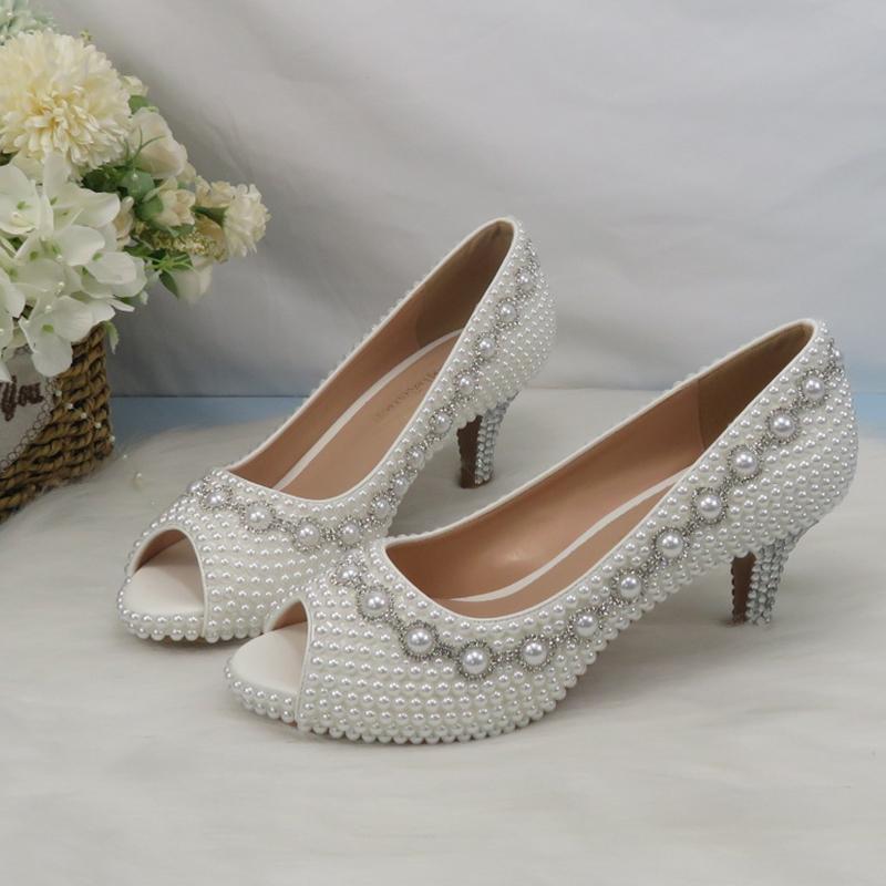 Dress Shoes BaoYaFang White Pearl Bridal Women Wedding Rhinestone High Heel Fish Toe Summer Party Shoe Open, 6cm blue
Dress Shoes BaoYaFang White Pearl Bridal Women Wedding Rhinestone High Heel Fish Toe Summer Party Shoe Open, 6cm blue