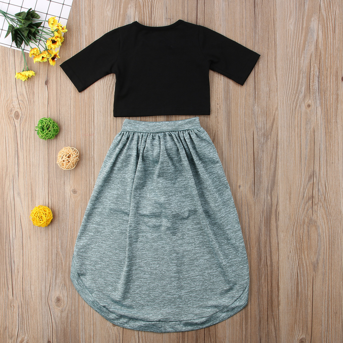 2Pcs Toddler Kids Baby Girl Princess Clothes Tops+Shorts Skirt Outfits C0225