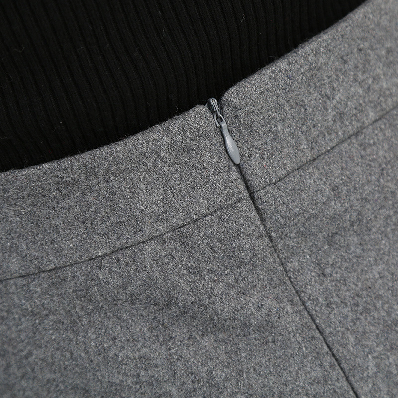 Highwaist Wool Aline Winter Skirt Women Autumn Slim Woollen Skirt Women Black Mini Skirts Jupe Femme 210306