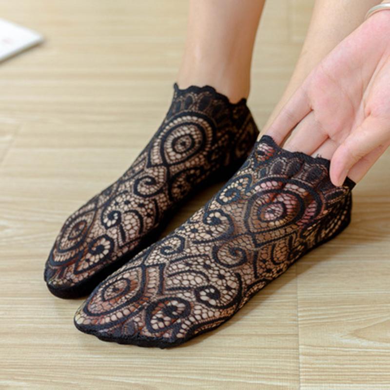 New Transparent Short Lace Socks Women Summer Hollow Out Ankle Socks Slippers Female Soft Low Invisible Ped, Black
New Transparent Short Lace Socks Women Summer Hollow Out Ankle Socks Slippers Female Soft Low Invisible Ped, Black