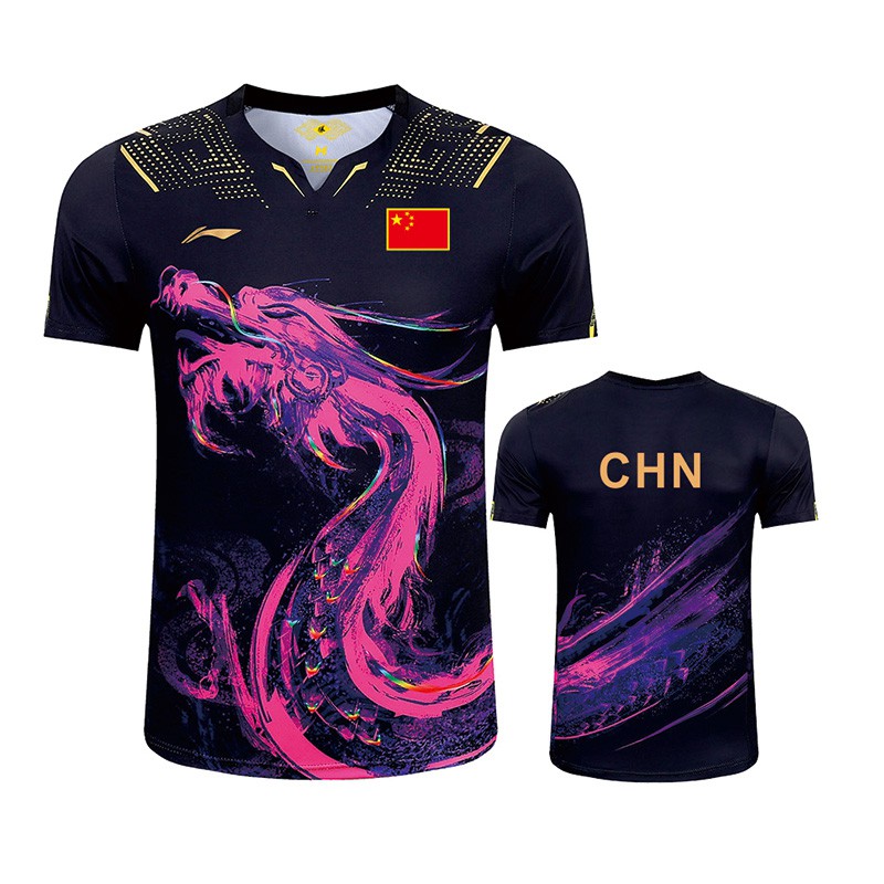 2020 Tokyo Game Lining CHINA Ma Long Men Table Tennis shirts pingpong Tee shirt Chinese Sport shirts table Tennis clothes Women Children CHN, Men black shirt with flag chn
2020 Tokyo Game Lining CHINA Ma Long Men Table Tennis shirts pingpong Tee shirt Chinese Sport shirts table Tennis clothes Women Children CHN, Men black shirt with flag chn