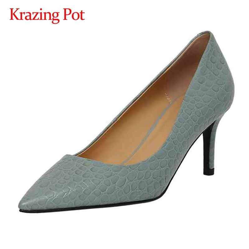 Dress Shoes Krazing Pot Retro Fashion Full Grain Leather Streetwear Charming Pointed Toe Thin High Heel Slip On Office Lady Women Pumps L22, Black
Dress Shoes Krazing Pot Retro Fashion Full Grain Leather Streetwear Charming Pointed Toe Thin High Heel Slip On Office Lady Women Pumps L22, Black