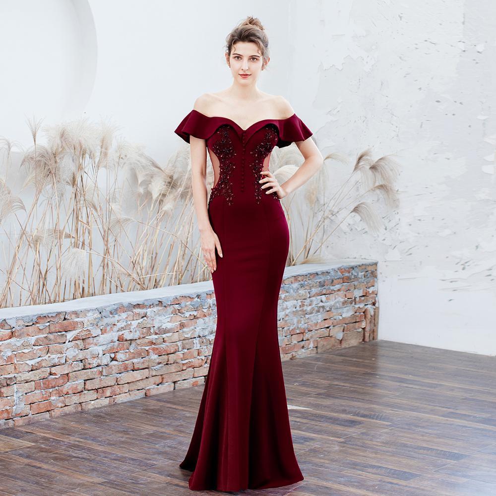 2021 New Illusion Appliques Beaded Long Burgundy Evening Es Off the Shoulder Elegant Buttons Prom Party Robe De Soriee I1eh
2021 New Illusion Appliques Beaded Long Burgundy Evening Es Off the Shoulder Elegant Buttons Prom Party Robe De Soriee I1eh