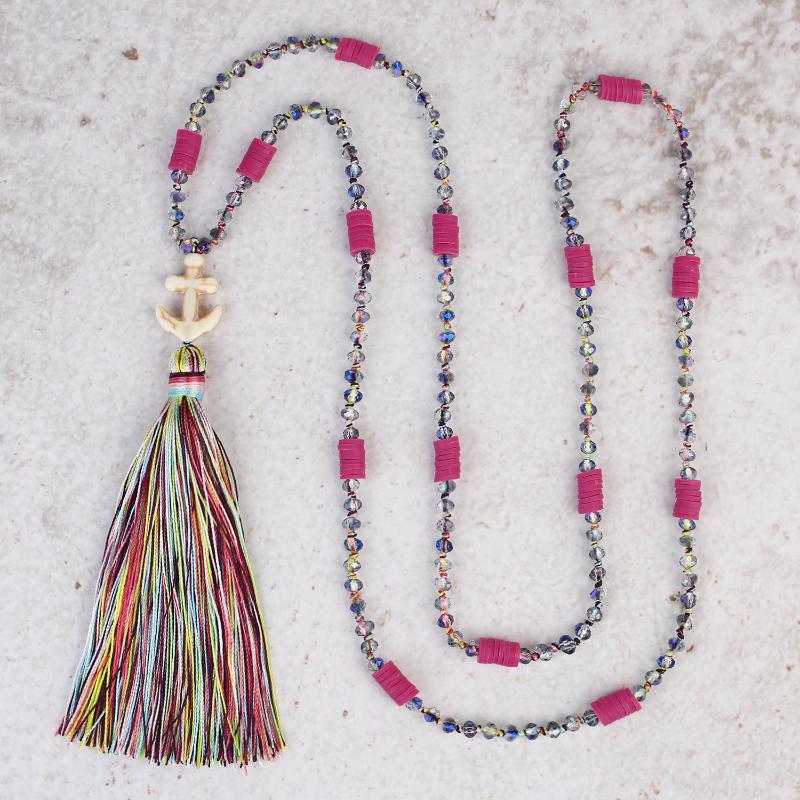 Pendant Necklaces Long Tassels Necklace Jewelry For Women Fashion Heishi Beads Crystal Beaded Woven Chain Chic Anchor
Pendant Necklaces Long Tassels Necklace Jewelry For Women Fashion Heishi Beads Crystal Beaded Woven Chain Chic Anchor