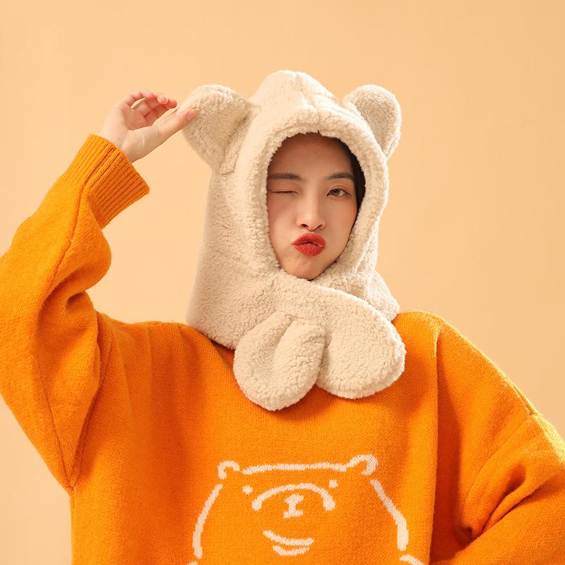 Berets Fashion Cute Bear Keep Warm Bomber For Girls Outdoor Winter Caps Women's Ear Protection And Windproof Ski Plus Velvet Cap, White
Berets Fashion Cute Bear Keep Warm Bomber For Girls Outdoor Winter Caps Women's Ear Protection And Windproof Ski Plus Velvet Cap, White