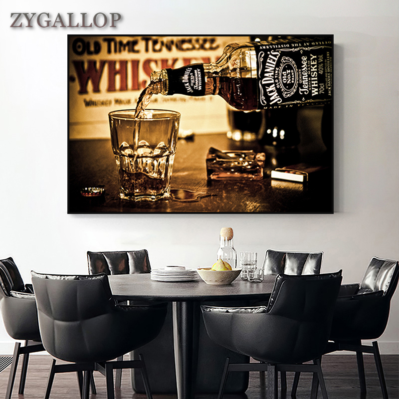 Whiskey Drinks Wall Posters And Prints Modern Canvas Art Painting Home Decor Canvas Wall Art Restaurant Bar Decorative Pictures