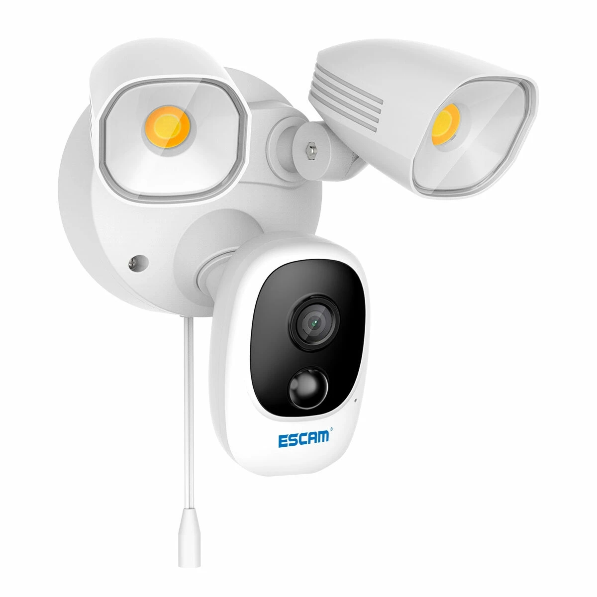 ESCAM QF609 Solar Powered Floodlight 1080P Wireless Battery 1000LM Floodlight Cloud Storage Camera With 12000mAh Rechargeable Batteries Colo