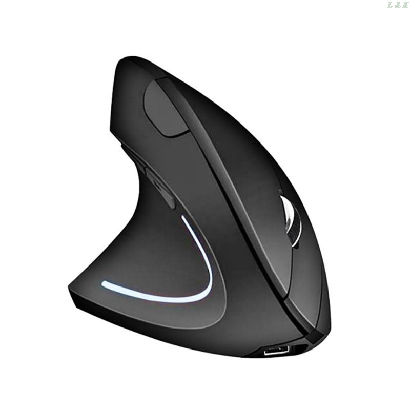 Left-Handed Mouse Rechargeable Ergonomic Vertical Mice with USB Receiver for PC 667C