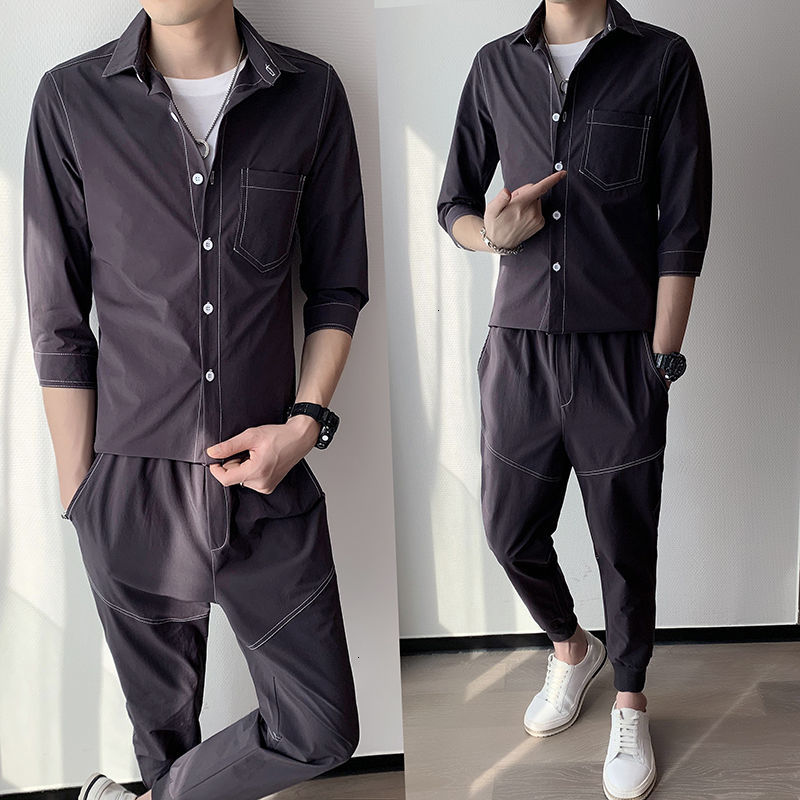 New Mens Summer Pants + Shirts Moda 2021 Ropa Chemise Homme Pantaloni Tuta Uomo 2 Piece Slim Outfits Men Set 3emo, Black
New Mens Summer Pants + Shirts Moda 2021 Ropa Chemise Homme Pantaloni Tuta Uomo 2 Piece Slim Outfits Men Set 3emo, Black