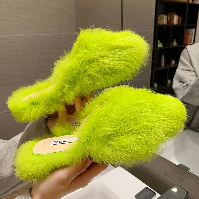 New Brand Winter Women Lovely Faux Fur Muller Shoes Designer Girl Candy Color Wool Outdoor Flip Flop Female Warm Low Heels Shoes, Black
New Brand Winter Women Lovely Faux Fur Muller Shoes Designer Girl Candy Color Wool Outdoor Flip Flop Female Warm Low Heels Shoes, Black