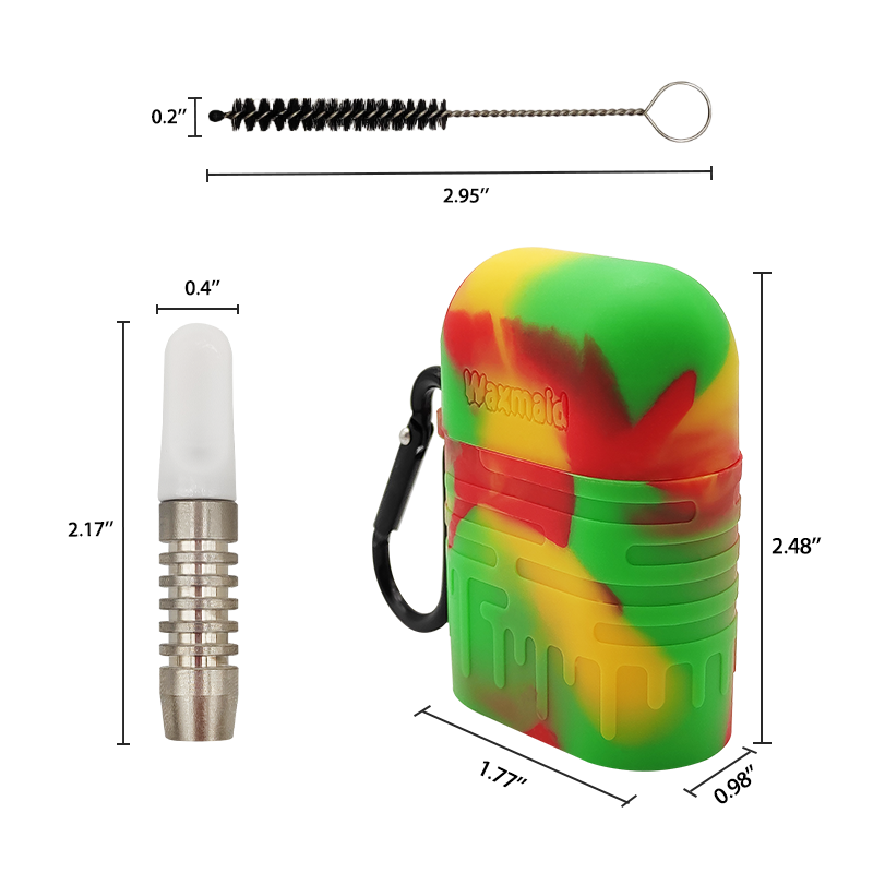 Waxmaid silicone dugout Quick Hit hookah Ceramic one hitter smoke pipe nice gift box packaging Tobacco Smoking rigs Pipes for retail
Waxmaid silicone dugout Quick Hit hookah Ceramic one hitter smoke pipe nice gift box packaging Tobacco Smoking rigs Pipes for retail